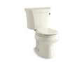 KOHLER Wellworth K-3977-TR-96 Biscuit Two-piece round-front 1.6 gpf toilet with right-hand trip lever and tank cover locks