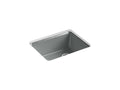 KOHLER K-5872-5UA1-FT Riverby 25" x 22" x 9-5/8" undermount single-bowl kitchen sink with rack