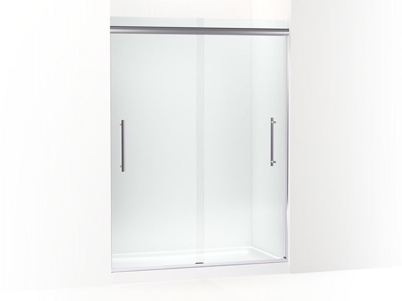 KOHLER K-707600-8L-SHP Bright Polished Silver Pleat 79-1/16" H sliding shower door with 5/16" - thick glass