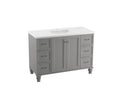 KOHLER K-99522-LG-1WT Damask 48" Bathroom Vanity Cabinet In Mohair Grey