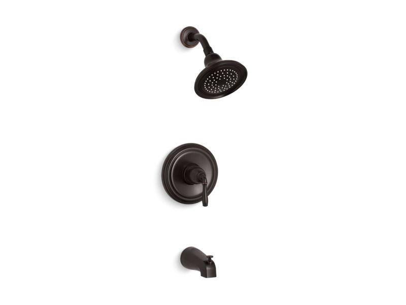 KOHLER K-TS395-4S-2BZ Oil-Rubbed Bronze Devonshire Rite-Temp bath and shower trim with slip-fit spout and 2.5 gpm showerhead