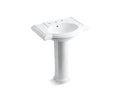 KOHLER K-2294-8-0 Devonshire 27" pedestal bathroom sink with 8" widespread faucet holes