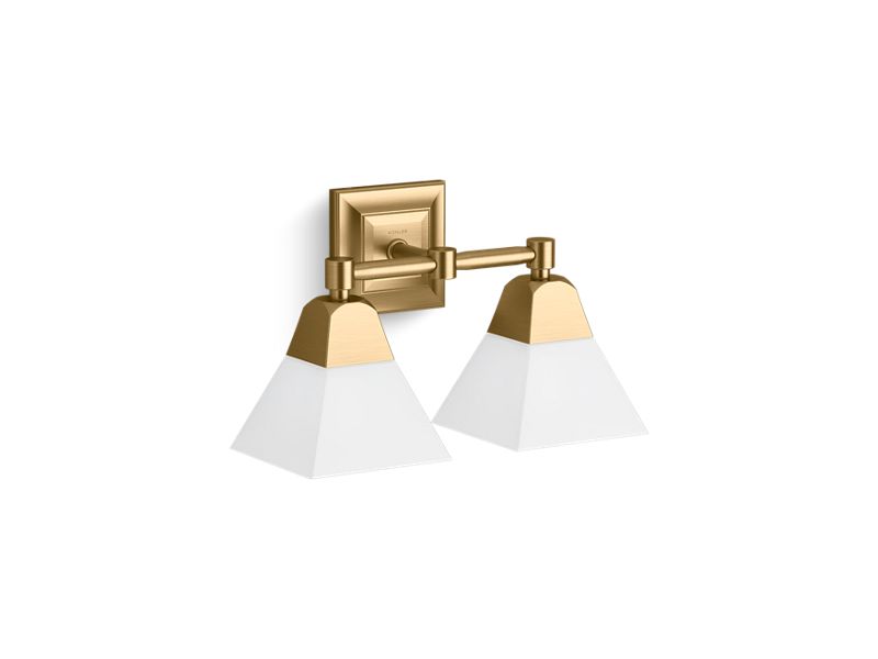 KOHLER K-23687-BA02-BGL Memoirs Two-Light Sconce In Moderne Brushed Gold