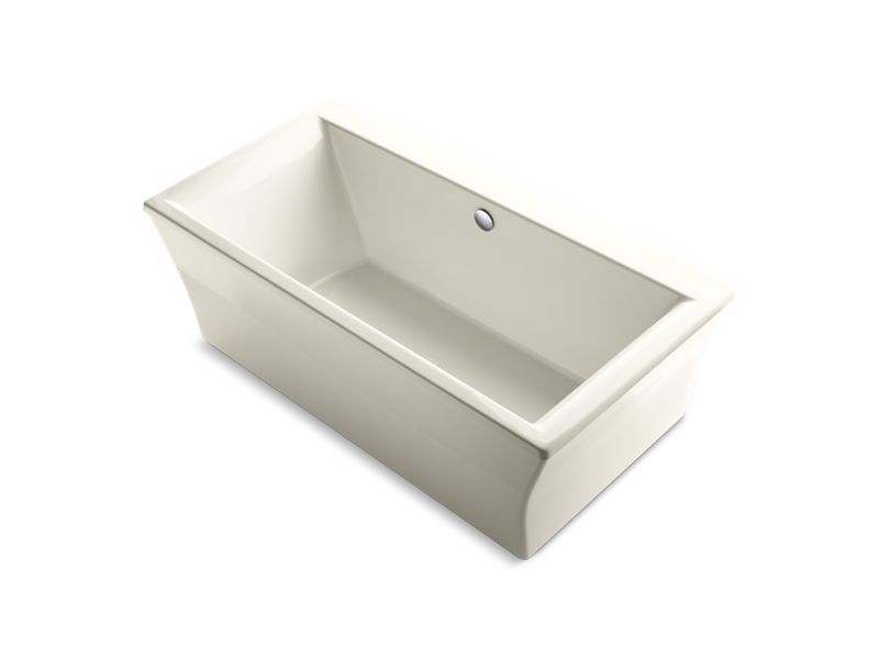 KOHLER K-6367-96 Stargaze 72" x 36" freestanding bath with fluted shroud and center drain