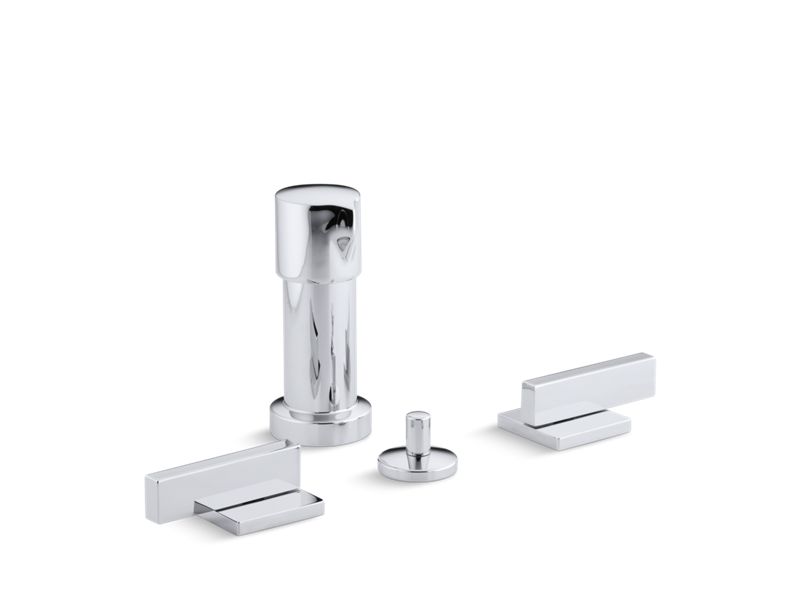 KOHLER Loure K-14663-4-CP Polished Chrome Vertical bidet faucet with lever handles