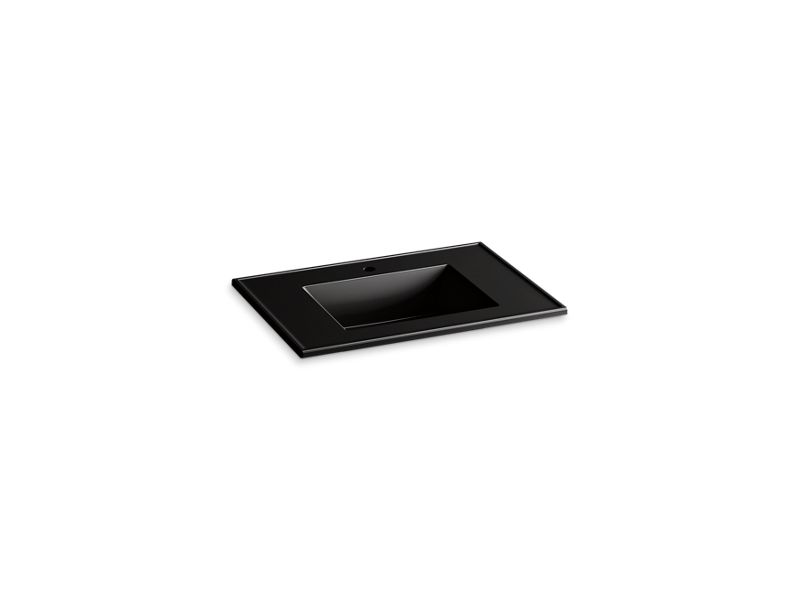 KOHLER Ceramic/Impressions K-2779-1-7 Black Black 31" Vitreous china vanity top with integrated rectangular sink