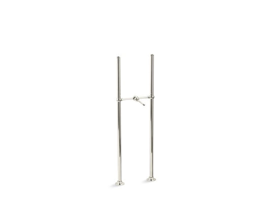 KOHLER Antique K-128-SN Vibrant Polished Nickel Riser tubes and cross connection, 29-5/8" long