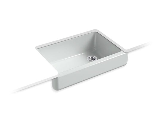KOHLER K-5826-95 Ice Grey Whitehaven 32-1/2" undermount single-bowl farmhouse kitchen sink