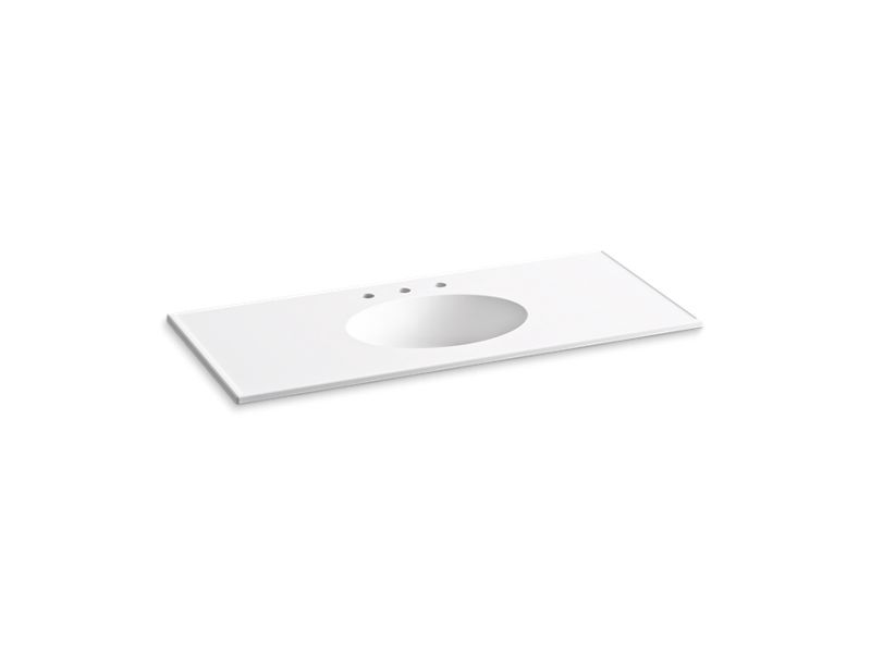 KOHLER Ceramic/Impressions K-2891-8-0 White 49" Vitreous china vanity top with integrated oval sink
