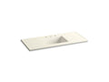 KOHLER Ceramic/Impressions K-2783-8-G83 Biscuit Impressions 49" Vitreous china vanity top with integrated rectangular sink
