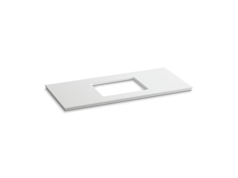 KOHLER K-5458-S33 White Expressions Solid/Expressions 49" vanity top with single Verticyl rectangular cutout