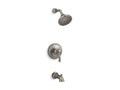 KOHLER K-R76258-4G-BN Worth Rite-Temp bath and shower trim with lever handle, 1.75 gpm In Vibrant Brushed Nickel
