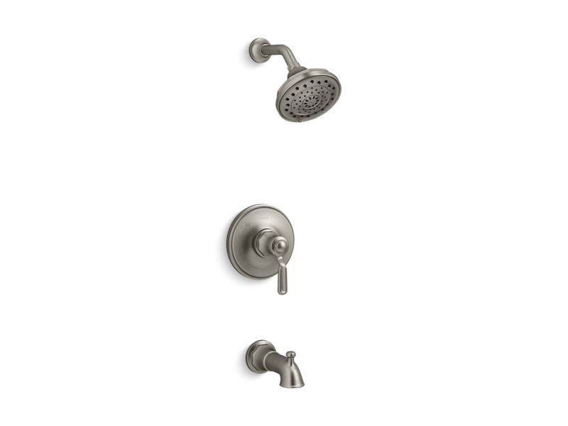 KOHLER K-R76258-4G-BN Worth Rite-Temp bath and shower trim with lever handle, 1.75 gpm In Vibrant Brushed Nickel