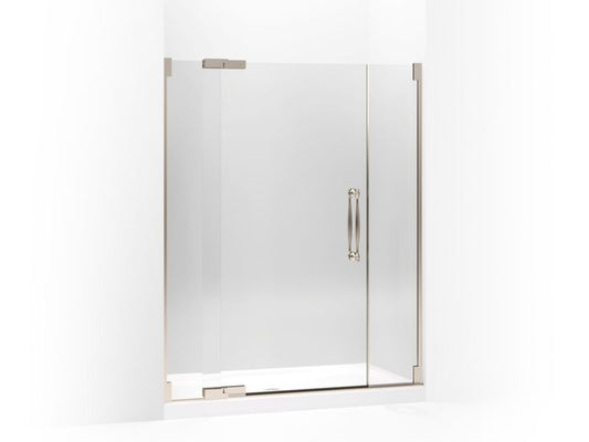 KOHLER K-705741-L-ABV Finial Pivot shower door, 72-1/4" H x 57-1/4 - 59-3/4" W, with 1/2" thick Crystal Clear glass