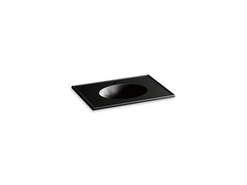 KOHLER K-2796-1-7 Ceramic/Impressions 31" oval vanity-top bathroom sink with single faucet hole