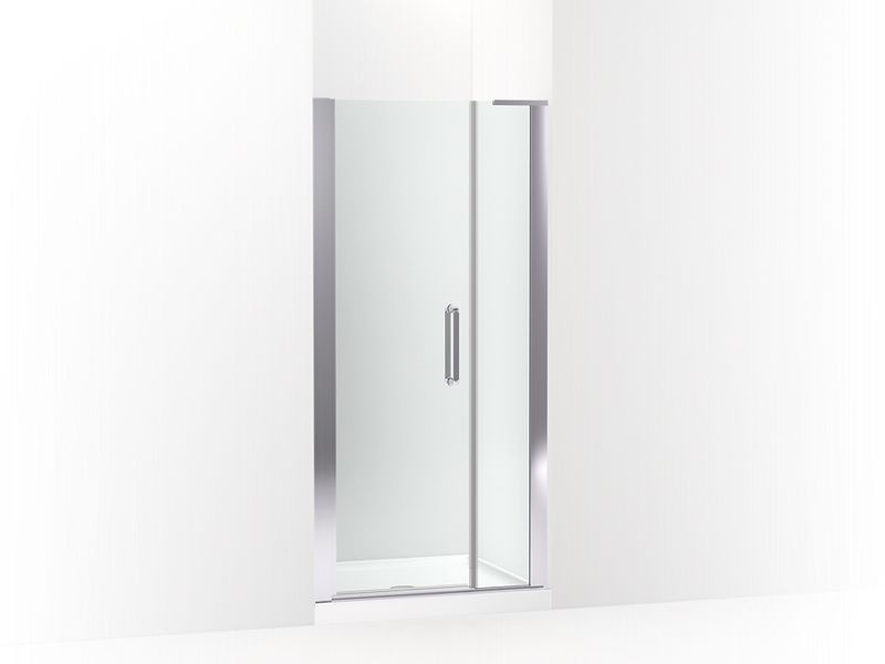 KOHLER K-707629-8L-SHP Cursiva Pivot shower door, 71-5/8" H x 33 - 35-1/2" W, with 5/16" thick Crystal Clear glass