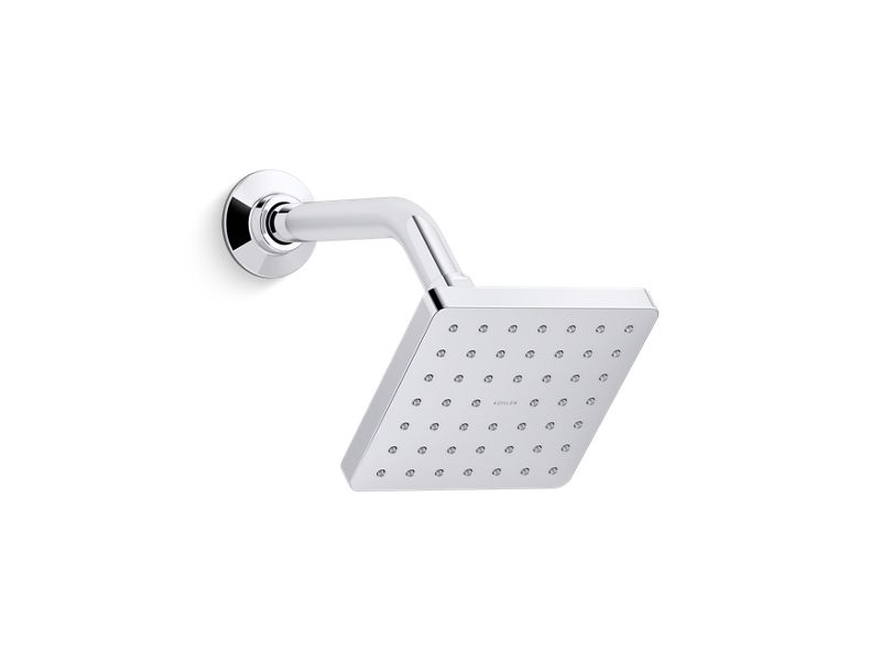 KOHLER K-24805-G-CP Polished Chrome Parallel 1.75 gpm single-function showerhead with Katalyst air-induction technology