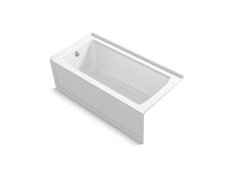 KOHLER K-1946-ZX-0 Archer 60" x 30" alcove bath with integral apron and left drain