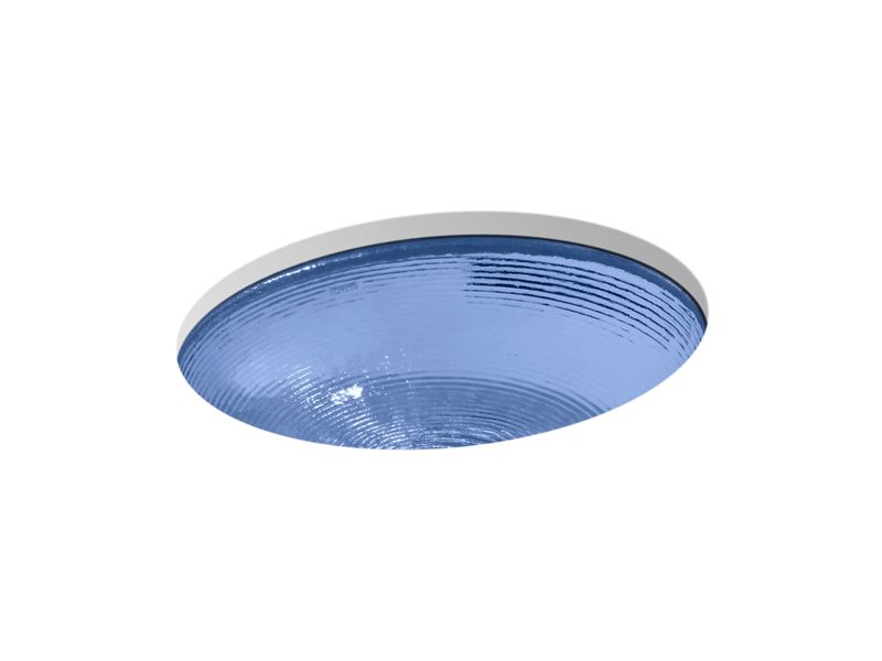 KOHLER K-2741-TG6 Translucent Sapphire Whist Glass undermount bathroom sink