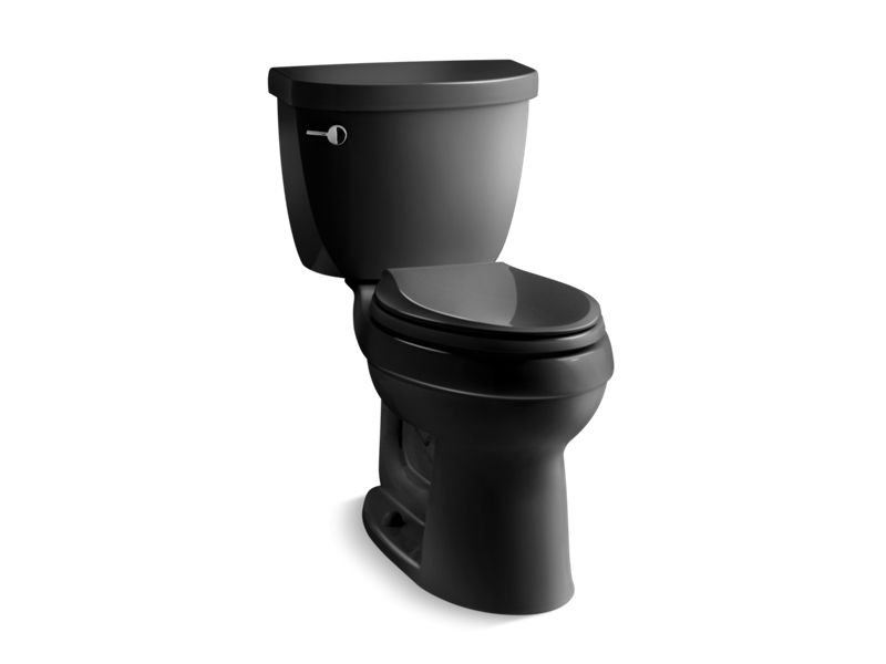 KOHLER K-3589-T-7 Cimarron Comfort Height two-piece elongated 1.6 gpf toilet with tank cover locks