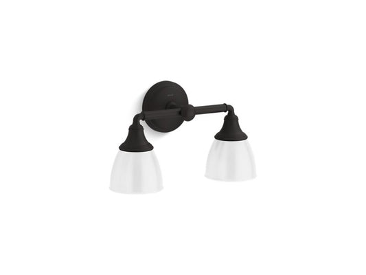 KOHLER K-10571-BLL Matte Black Devonshire Two-light sconce