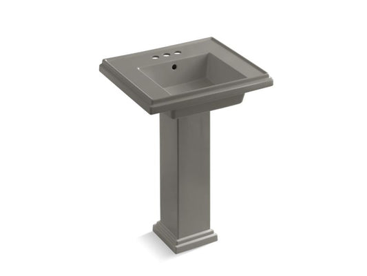 KOHLER K-2844-4-K4 Cashmere Tresham 24" pedestal bathroom sink with 4" centerset faucet holes