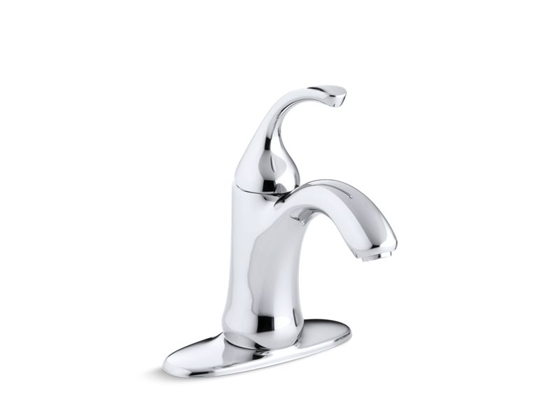 KOHLER K-10215-4-CP Polished Chrome Forte Single-handle bathroom sink faucet