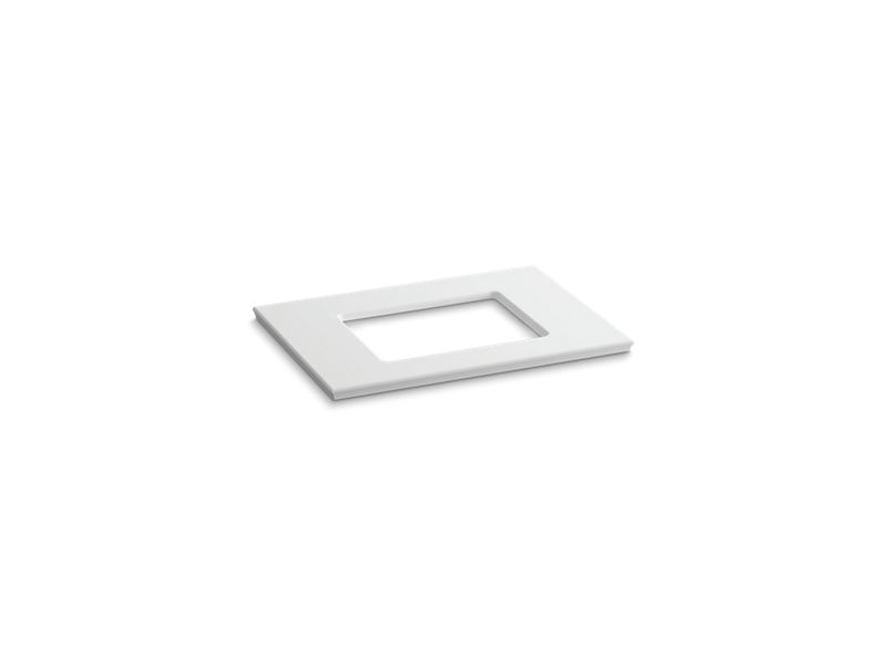 KOHLER K-5456-S33 White Expressions Solid/Expressions 31" vanity top with single Verticyl rectangular cutout