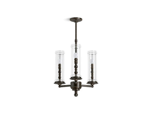 KOHLER K-23342-CH03-BZL Oil-Rubbed Bronze Damask Three-light chandelier