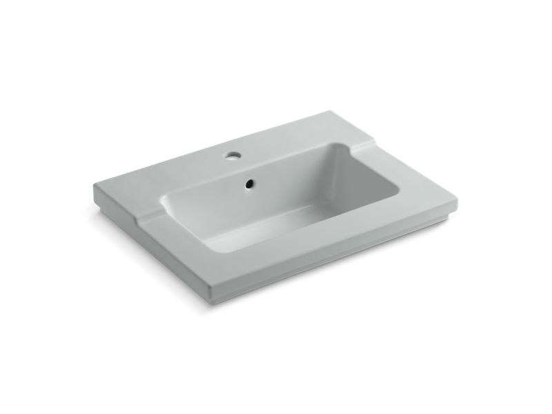 KOHLER K-2979-1-95 Tresham Vanity-Top Bathroom Sink With Single Faucet Hole In Ice Grey
