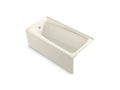 KOHLER K-26070-LA-96 Biscuit Irvine 60" x 30" alcove bath, left drain