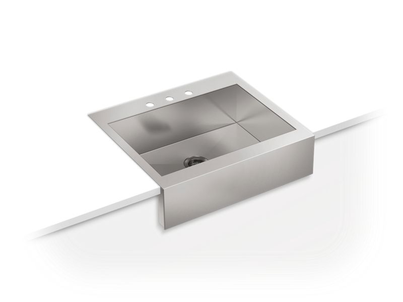 KOHLER K-3935-3-NA Vault 29-3/4" Top-Mount Single-Bowl Farmhouse Kitchen Sink