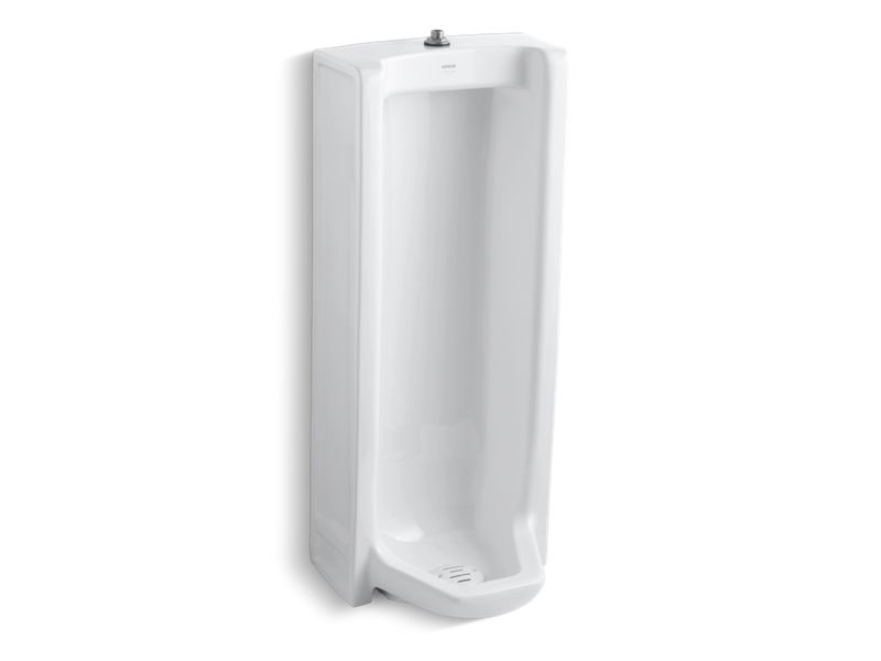 KOHLER K-4920-T-0 White Branham Washdown floor-mount 0.5 gpf to 1 gpf urinal with top spud