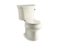 KOHLER K-3947-TR-96 Wellworth Two-Piece Round-Front Toilet, 1.28 Gpf In Biscuit
