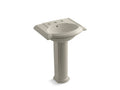 KOHLER Devonshire K-2286-8-G9 Sandbar 24-1/4" rectangular pedestal bathroom sink