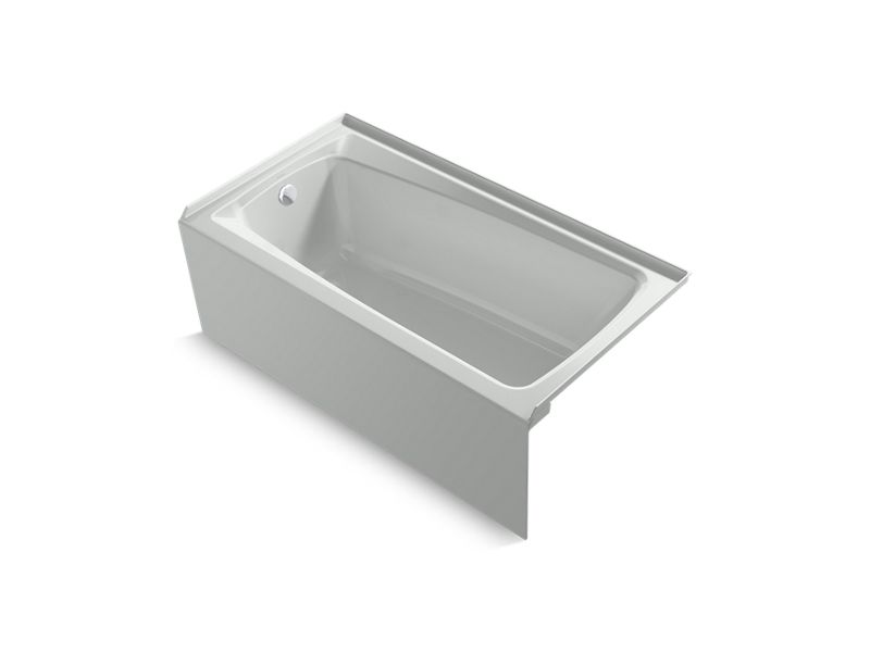 KOHLER K-26071-LA-95 Ice Grey Irvine 60" x 32" alcove bath, left drain