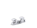 KOHLER K-7401-2A-CP Triton Centerset commercial bathroom sink faucet with pop-up drain and standard handles