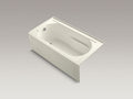 KOHLER K-1357-GHLA-96 Devonshire 60" x 32" Heated BubbleMassage air bath, alcove, left drain