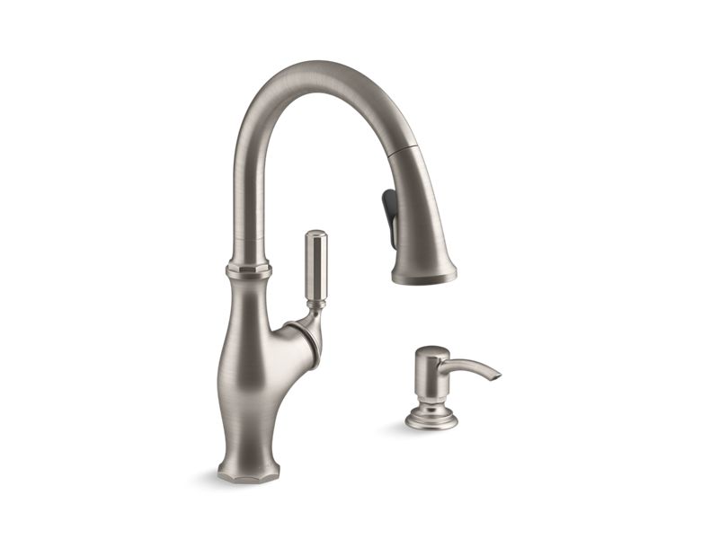 KOHLER K-R11921-SD-VS Vibrant Stainless Worth Pull-down kitchen faucet