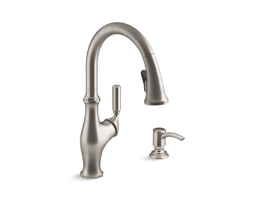 KOHLER K-R11921-SD-VS Vibrant Stainless Worth Pull-down kitchen faucet