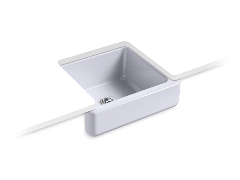 KOHLER K-5664-GRL Whitehaven 23-1/2" x 21-9/16" x 9-5/8" Undermount single-bowl farmhouse sink