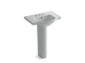 KOHLER Veer K-5266-4-95 Ice Grey 21" rectangular pedestal bathroom sink