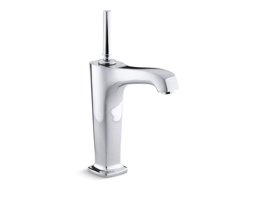 KOHLER K-16231-4-CP Margaux Tall Single-hole bathroom sink faucet with 6-3/8" spout and lever handle