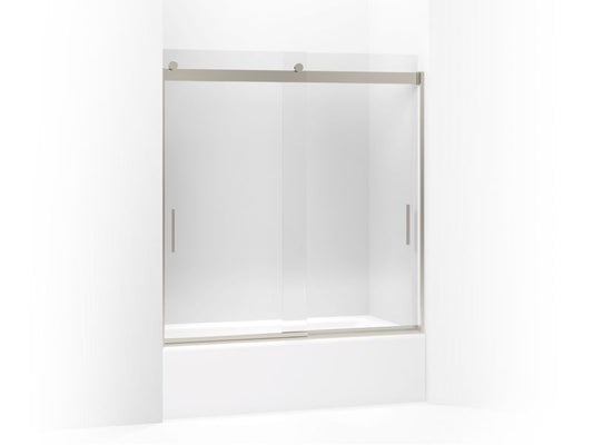 KOHLER K-706000-L-MX Matte Nickel Levity 62" H sliding bath door with 1/4" - thick glass