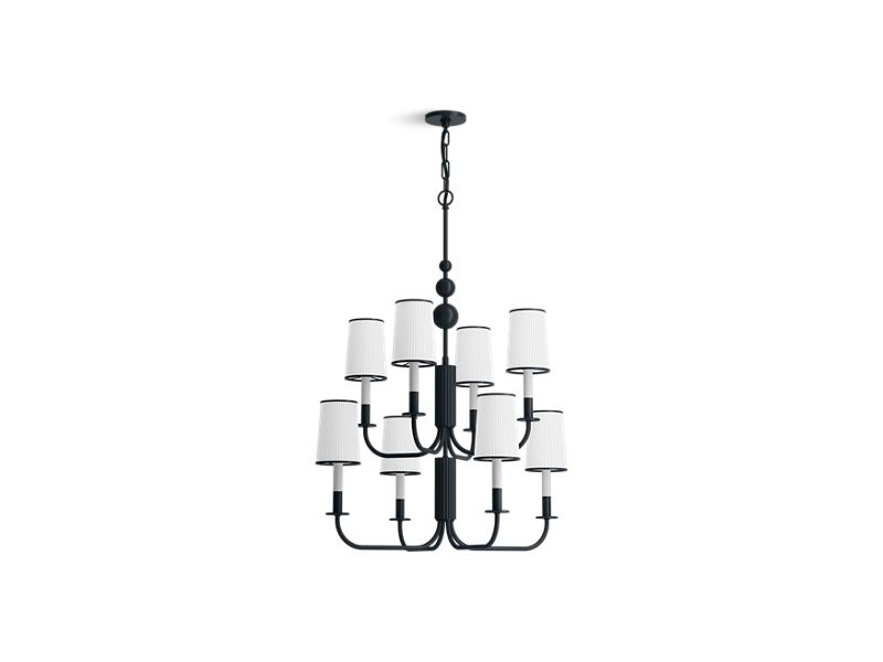 KOHLER K-27442-CH08-GNL Gunmetal Tresdoux Eight-light chandelier