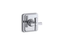 KOHLER K-T13175-3B-CP Pinstripe Valve trim with cross handle for transfer valve, requires valve