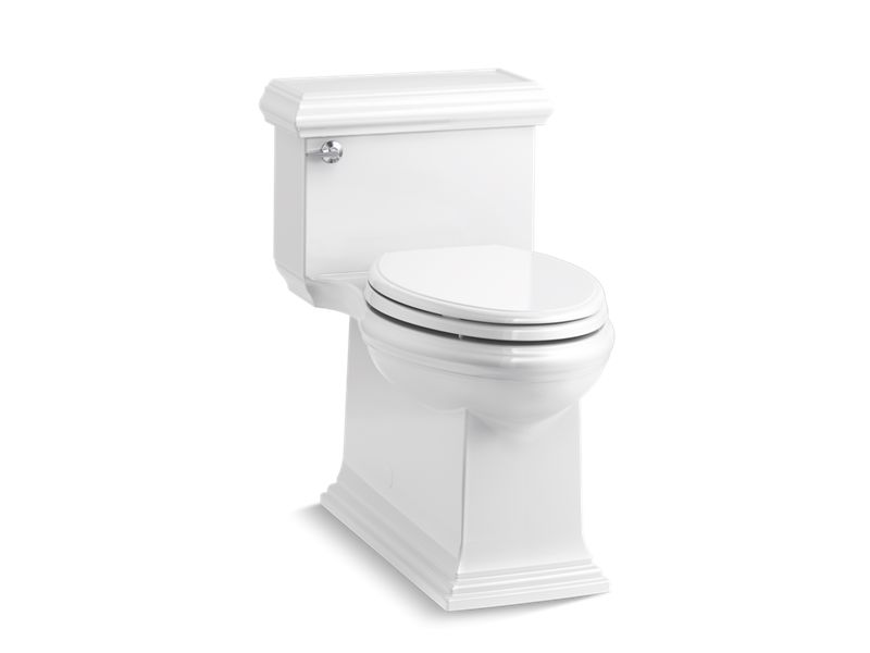 KOHLER K-6424-0 White Memoirs Classic One-piece compact elongated toilet with skirted trapway, 1.28 gpf