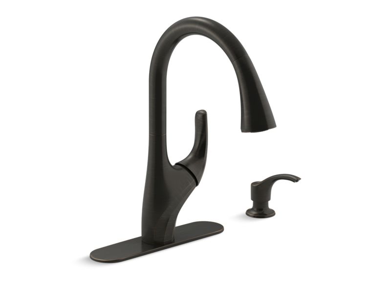 KOHLER K-R18594-SD-2BZ Oil-Rubbed Bronze Trielle Pull-down kitchen faucet