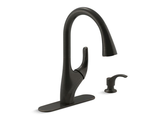 KOHLER K-R18594-SD-2BZ Oil-Rubbed Bronze Trielle Pull-down kitchen faucet