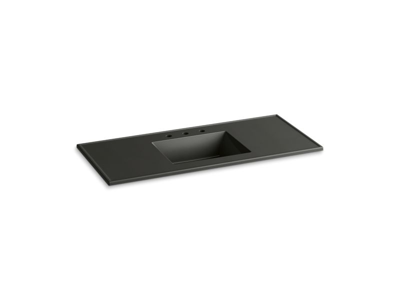 KOHLER Ceramic/Impressions K-2783-8-G88 Thunder Grey Impressions 49" Vitreous china vanity top with integrated rectangular sink